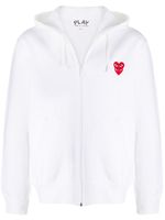 Comme Des Garçons Play hoodie à broderies - Blanc