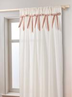 Lichtdoorlatend buisgordijn van katoenen gaas ecru
