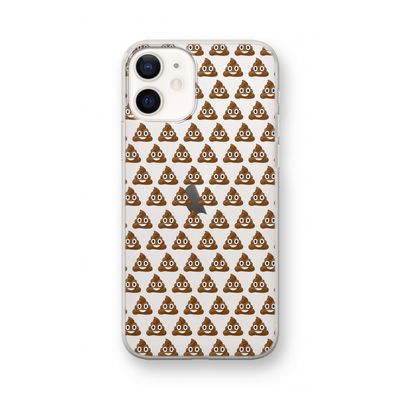 Poop emoji: iPhone 12 mini Transparant Hoesje