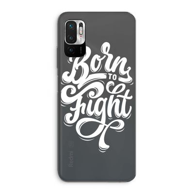 Born to Fight: Xiaomi Redmi Note 10 5G Transparant Hoesje