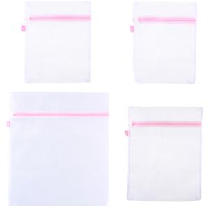Waszakjes - 32x stuks - wit/roze - 3 formaten - waszakken