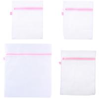 Waszakjes - 32x stuks - wit/roze - 3 formaten - waszakken