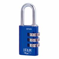 Combinatieslot IFAM Combi30 Aluminium Blauw
