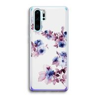 Waterverf bloemen: Huawei P30 Pro Transparant Hoesje