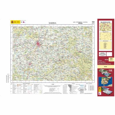 Topografische kaart 124 MT50 Sarria | CNIG - Instituto Geográfico Nacional1