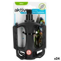 Pedalen Aktive 11 x 3 x 8 cm Fiets 2 Onderdelen Zwart 24 Stuks