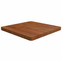 Tafelblad vierkant 60x60x4cm behandeld eiken donkerbruin