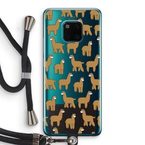 Alpacas: Huawei Mate 20 Pro Transparant Hoesje met koord