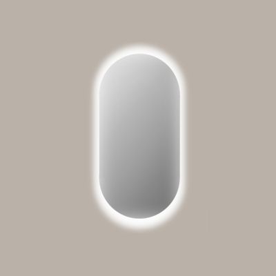 Spiegel Sanicare Q-Mirrors 40x80 cm Ovaal/Rond Met Rondom LED Cold White incl. ophangmateriaal
