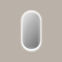 Spiegel Sanicare Q-Mirrors 40x80 cm Ovaal/Rond Met Rondom LED Cold White incl. ophangmateriaal