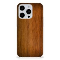 iPhone 15 Pro Max | Bumper Hoesje | Donker Hout