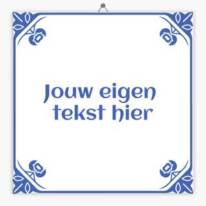 Delfts Blauw tegeltje strak