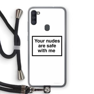 Safe with me: Samsung Galaxy A11 Transparant Hoesje met koord