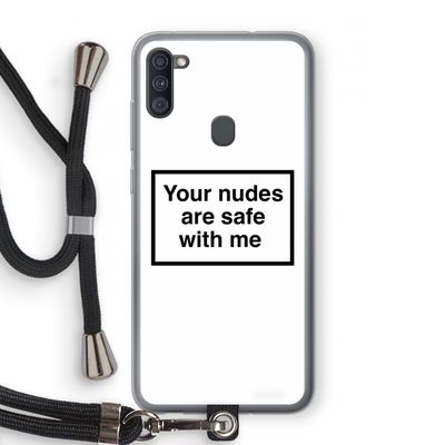 Safe with me: Samsung Galaxy A11 Transparant Hoesje met koord