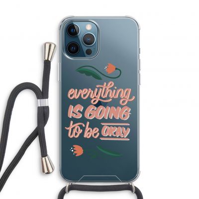 Optimistic flower girl: iPhone 12 Pro Transparant Hoesje met koord
