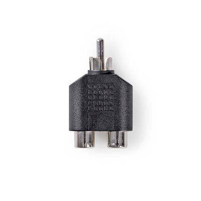 Nedis Subwoofer-Adapter | RCA Male | 2x RCA Female | Zwart | 1 stuks - CAGB24940BK CAGB24940BK