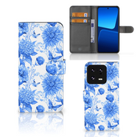 Hoesje voor Xiaomi 13 Pro Flowers Blue - thumbnail