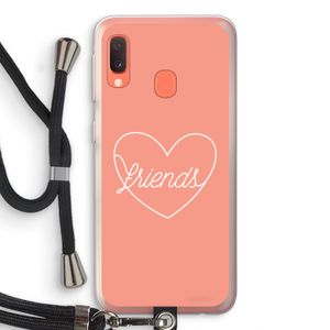 Friends heart: Samsung Galaxy A20e Transparant Hoesje met koord