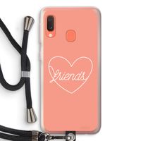 Friends heart: Samsung Galaxy A20e Transparant Hoesje met koord