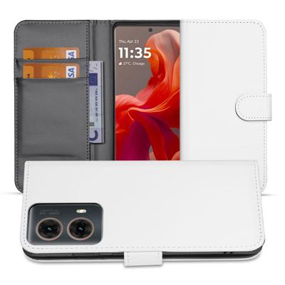 Book Case Telefoonhoesje Motorola Moto G85 Wit met Pasjeshouder Book Case Telefoonhoesje Motorola Moto G85 Wit met Pasjeshouder