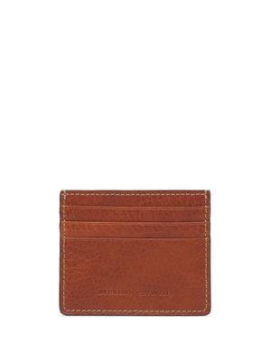 Brunello Cucinelli porte-cartes à logo embossé - Marron