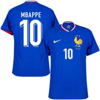 Frankrijk Dri Fit ADV Match Shirt Thuis 2024-2025 + Mbappe 10
