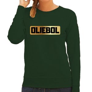 Oliebol foute Oud en Nieuw sweater / kleding groen voor dames