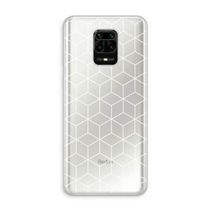 Zwart-witte kubussen: Xiaomi Redmi Note 10 Lite Transparant Hoesje