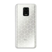 Zwart-witte kubussen: Xiaomi Redmi Note 10 Lite Transparant Hoesje