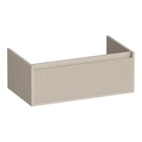Brauer Hope Wavy - Onderkast - 80 cm - met 1 Softclose Lade Greeploos en 1 Sifon Uitsparing - Mat Beige