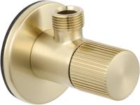 Ben Engraved Line hoekstopkraan incl. aansluitslang 1/2 x 3/8 inch geborsteld messing