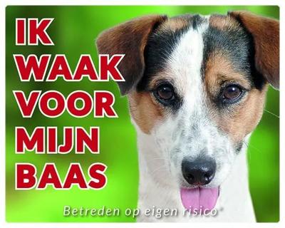 Jack Russell Terrier Waakbord - Ik waak voor Gladhaar