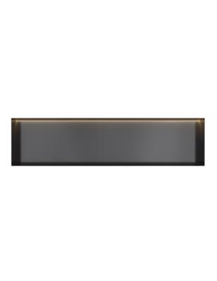 Hotbath &MORE Inbouwnis 30x120x10cm frameless + LED Geborsteld Zwart PVD