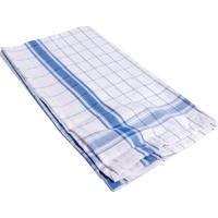 Handdoek Adalynne, ft 50 x 70 cm, geruit, blauw, pak van 3 stuks