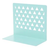 Metalen driehoekige holle desktop organisator boekensteunen ondersteuning stand houder plank Bookrack thuiskantoor benodigdheden (groen)