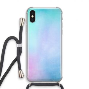 mist pastel: iPhone X Transparant Hoesje met koord