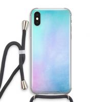 mist pastel: iPhone X Transparant Hoesje met koord