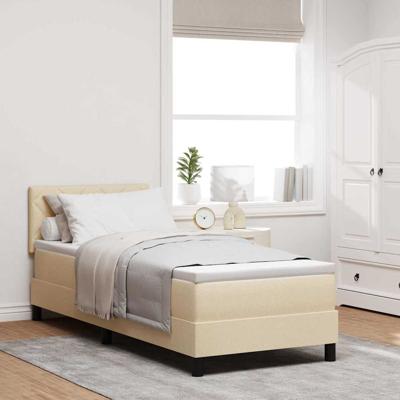 Boxspringbed met matras met matras Crème 80 x 200 cm Stof