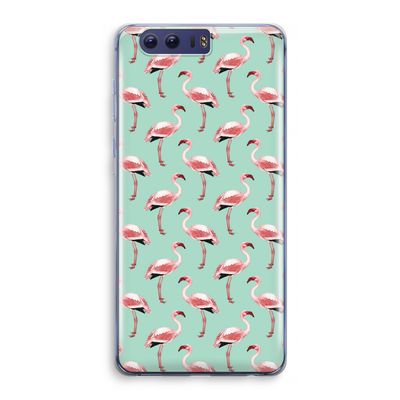 Flamingoprint groen: Honor 9 Transparant Hoesje
