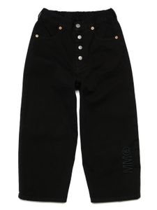 MM6 Maison Margiela Kids jean à logo brodé - Noir