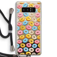 Pink donuts: Samsung Galaxy Note 8 Transparant Hoesje met koord