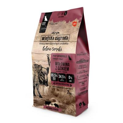 WIEJSKA ZAGRODA Beef with wild boar L - droog hondenvoer - 2kg