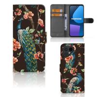 Fairphone 5 | Telefoonhoesje | Met pasjeshouder | Pauw met Bloemen