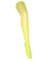 Carnaval verkleed netpanty - neon geel - voor dames - maat M/L