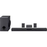 LG Electronics SQC4R.DEUSLLK Soundbar Zwart Incl. draadloze subwoofer, Wandbevestiging, Bluetooth