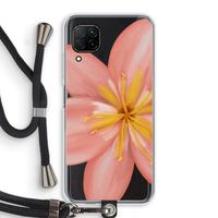 Pink Ellila Flower: Huawei P40 Lite Transparant Hoesje met koord