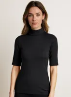 Thermo Rib dames shirt hoge hals - korte mouw- Warm ondershirt vrouwen