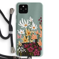 Painted wildflowers: Pixel 5a 5G Transparant Hoesje met koord