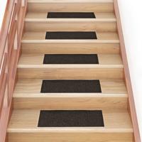 VidaXL Trapmatten zelfklevend 15 stuks 60x25 cm donkerbruin rechthoekig