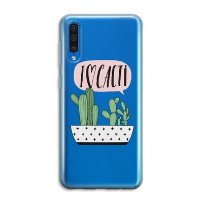I love cacti: Samsung Galaxy A50 Transparant Hoesje